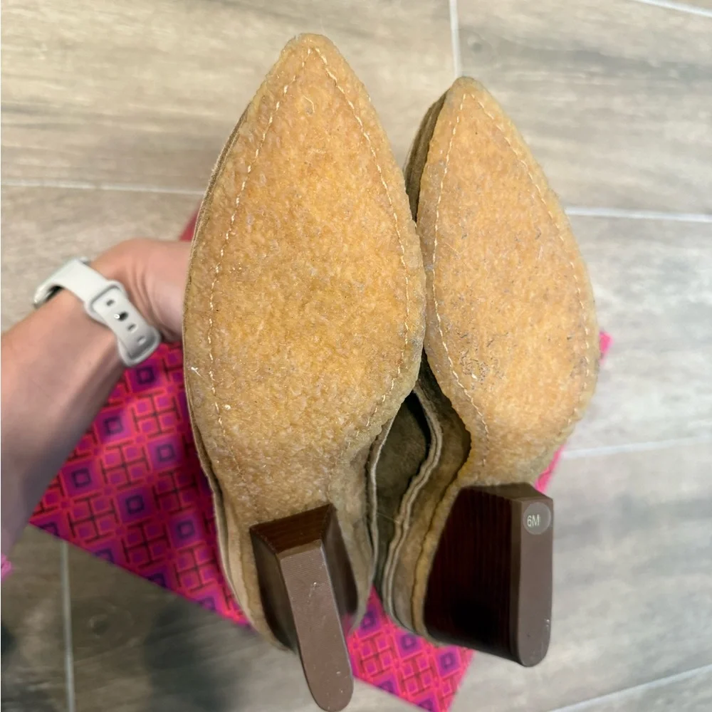 EEUC Tory Burch Lila Suede Heeled Ankle Bootie Alce Suede - 6 - Picture 8 of 9